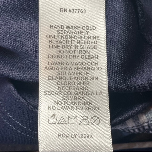 Laundry By Shelli Segal Navy Stripe Pink Floral Dress Medium Lilly Flower Casual - Picture 6 of 10